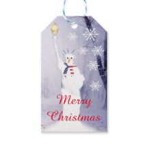 Amerikansk julpatriotisk snögubbe