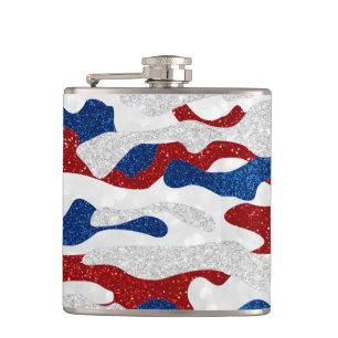 Amerikansk kamouflage 4 juli glitter fickplunta