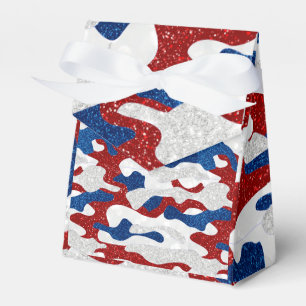 Amerikansk kamouflage 4 juli glitter presentaskar