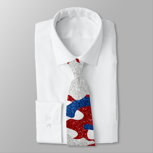 Amerikansk kamouflage 4 juli glitter slips (Bunden)