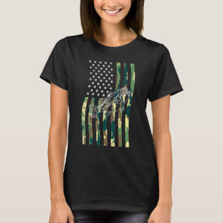 Amerikansk kamouflage USA flagga Fisherman Bass Fi T Shirt