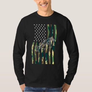 Amerikansk kamouflage USA flagga Fisherman Bass Fi T Shirt