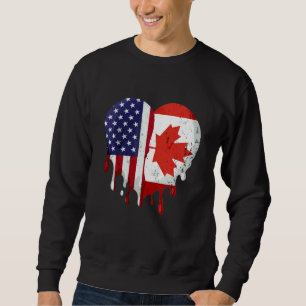 Amerikansk kanadensisk kulturarvsmånad Kanada Flag Lång Ärmad Tröja
