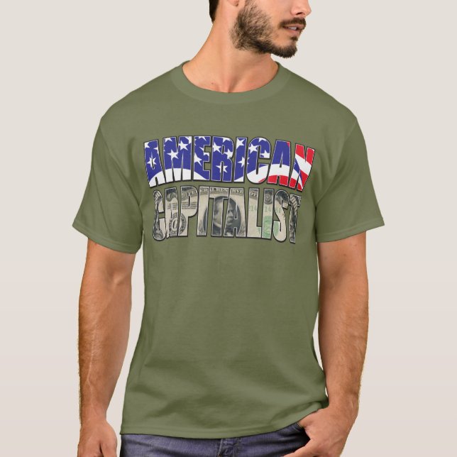 amerikansk kapitalist t shirt (Framsida)