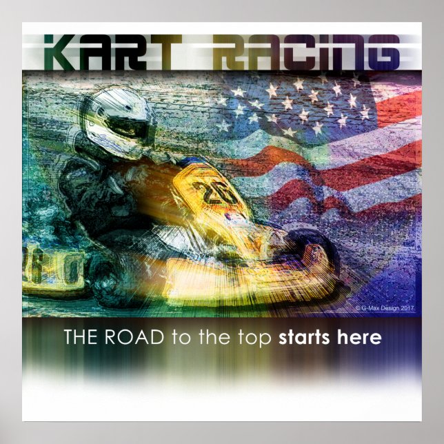 Amerikansk karting poster (Framsidan)