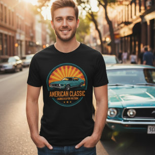 Amerikansk Klassisk Muskelbil Retro T-Shirt