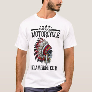 Amerikansk Klubb för motorcykel i indisk Biker  Sh T Shirt