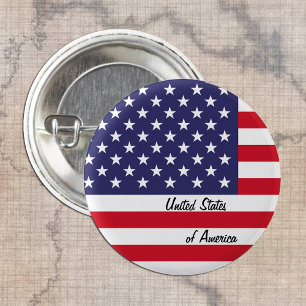 Amerikansk knapp, amerikanska patrioter/Flagga Knapp
