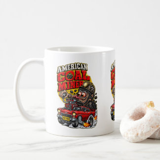 AMERIKANSK KOLGRUVARBETARE HOT ROD KAFFEMUGG