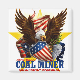 AMERIKANSK KOLGRUVARBETARE MAGNET