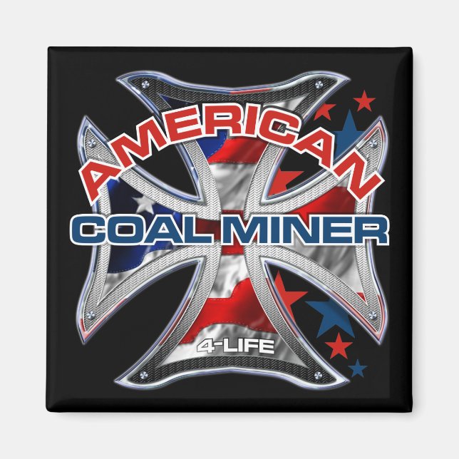 AMERIKANSK KOLGRUVARBETARE MAGNET (Framsidan)