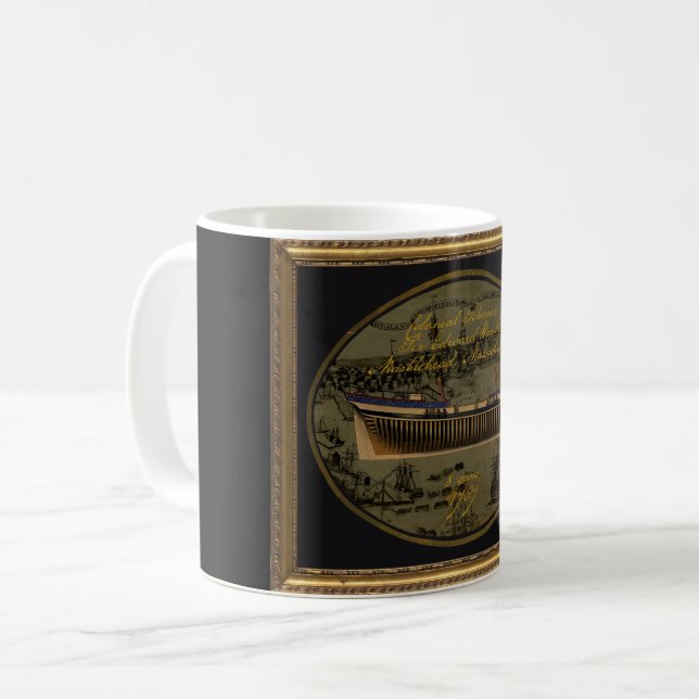 Amerikansk kolonial skonare Sir Edward Hawke Kaffemugg (Framsida vänster)