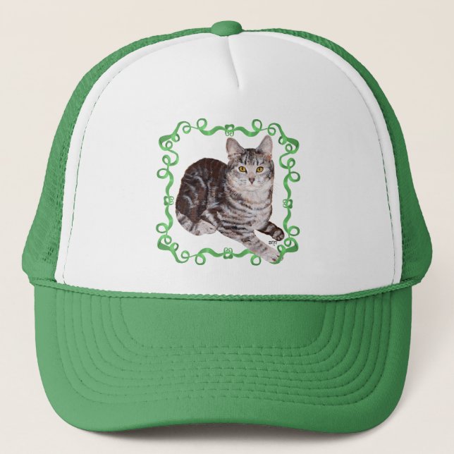Amerikansk korthår Tabby Katt Keps (Framsida)