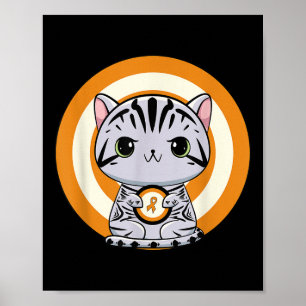 Amerikansk Korthårig Katt Anime Kattunge Leukemi M Poster