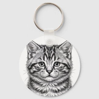 Amerikansk Korthårig Kittens Nyckelring