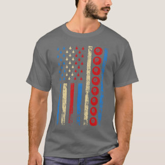 Amerikansk kösportsflagga Atletisk Biljard vän T Shirt