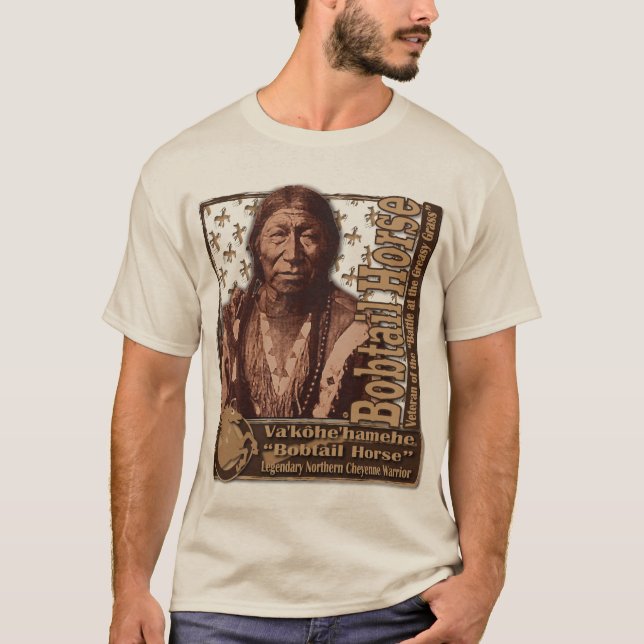 Amerikansk krigare "Bob Tail Horse" T Shirt (Framsida)