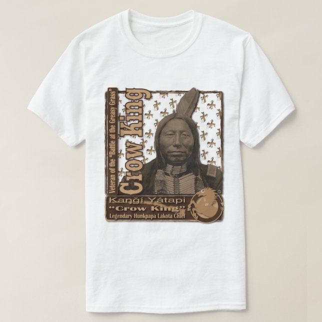 Amerikansk krigare "Crow King" T Shirt (Design framsida)