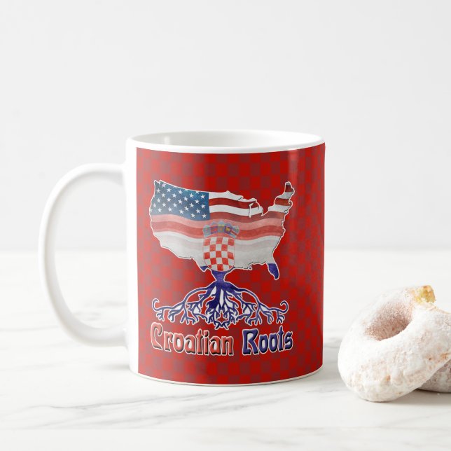 Amerikansk kroatisk roots Coffee Mugg (Med munk)