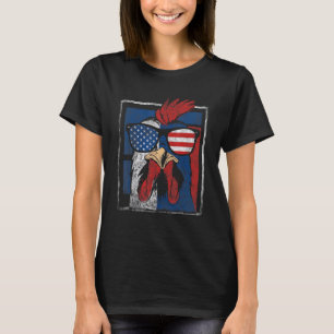Amerikansk kyckling USA Flagga Solglasögon patriot T Shirt