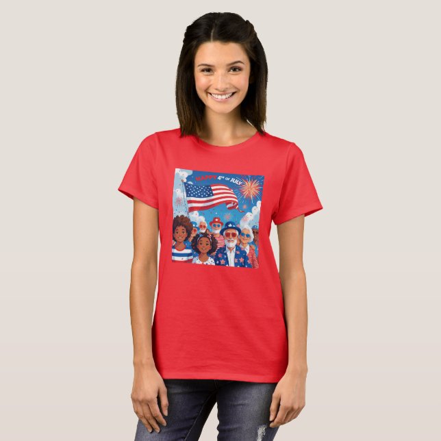 Amerikansk låga t shirt (Hel framsida)