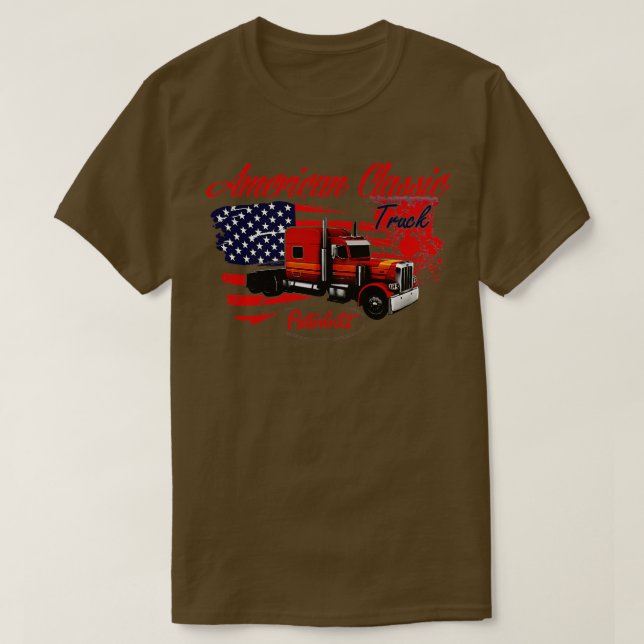 Amerikansk lastbil clasic 1 t shirt (Design framsida)