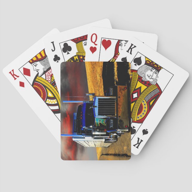 Amerikansk lastbil stor långtradare casinokort (Baksidan)