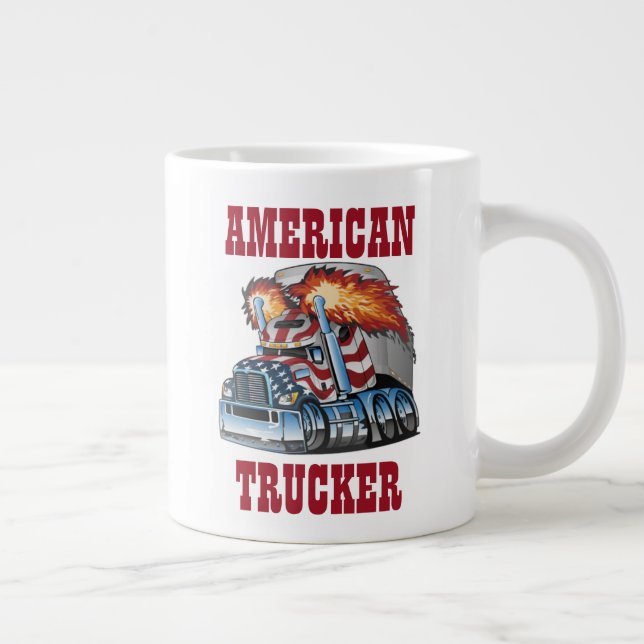 Amerikansk Lastbilsjätte Kaffemugg Jumbo Mugg (Höger)