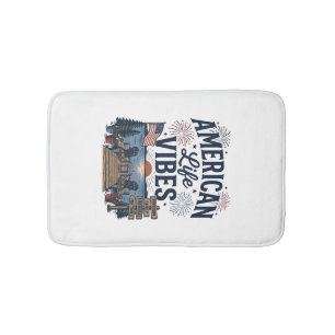 Amerikansk Liv Vibe Patriotisk Sjös Vector Tröja_1 Badrumsmatta