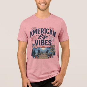 Amerikansk Liv Vibe Patriotisk Sjös Vector Tröja_1 T Shirt