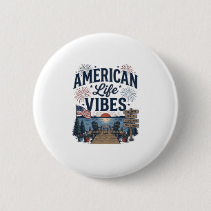 Amerikansk Livsstil Patriotisk Sjø Vector Tröja_1 Knapp