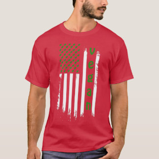 Amerikansk livsstil Veganism Flagga Vegan T Shirt