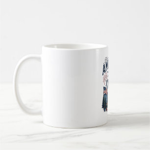 Amerikansk Livsstil Vibes Patriotisk Sjös Vector T Kaffemugg