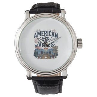 Amerikansk Livsstil Vibes Patriotisk Sjösjorta Vek Armbandsur