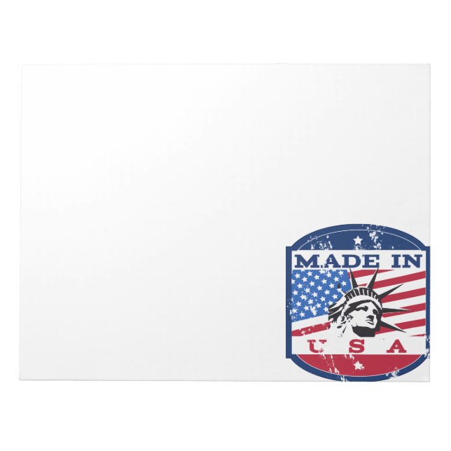 Amerikansk logotyp reseinformation affisch anteckningsblock (Framsida)