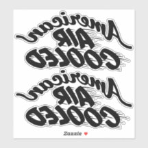 Amerikansk Luft-kyld korvair Lettering reverserad