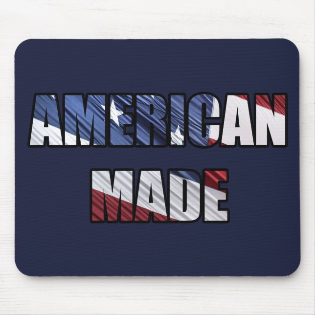 Amerikansk Made Patriotic Red White och Blue US Fl Musmatta (Framsidan)