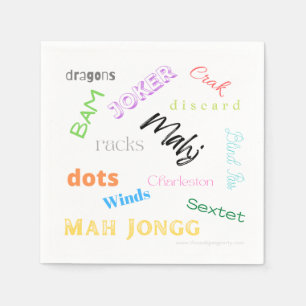 Amerikansk mah Jongg papper napkin Pappersservett