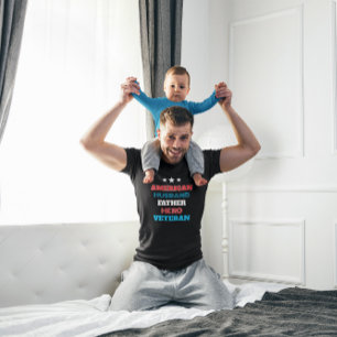 Amerikansk Make Pappa Hjälte Veteran Patriotisk T Shirt