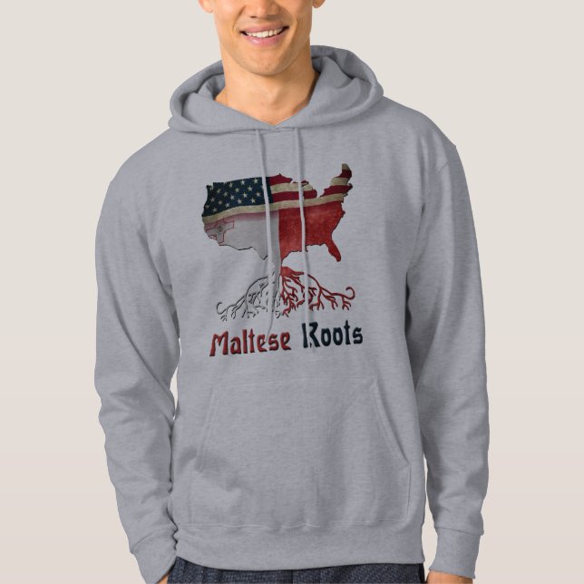 Amerikansk maltesiska rötter Hooded Top Hoodie (Framsida)