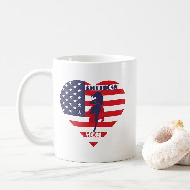 Amerikansk mamma, mors dag kaffemugg (Med munk)
