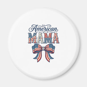 Amerikansk Mamma Patriotisk Bow Vintage 4 juli Sh Magnet