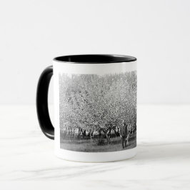 Amerikansk man i fruktträdgård Äkta foto kaffemug Mugg
