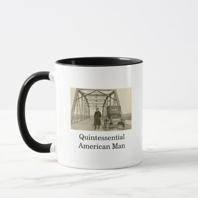 Amerikansk man riktig foto kaffemugg (Vänster)