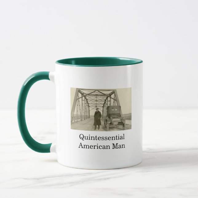 Amerikansk man riktig foto kaffemugg (Vänster)