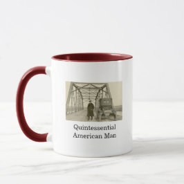 Amerikansk man riktig foto kaffemugg