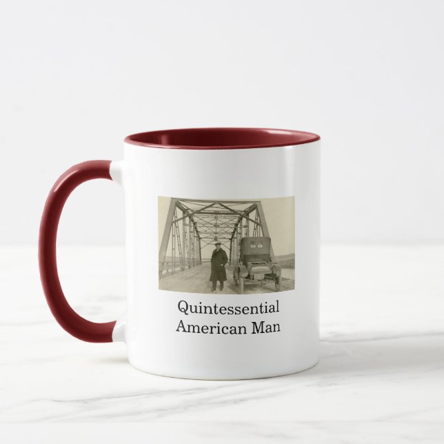 Amerikansk man riktig foto kaffemugg (Vänster)