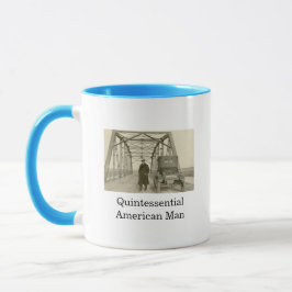 Amerikansk man riktig foto kaffemugg