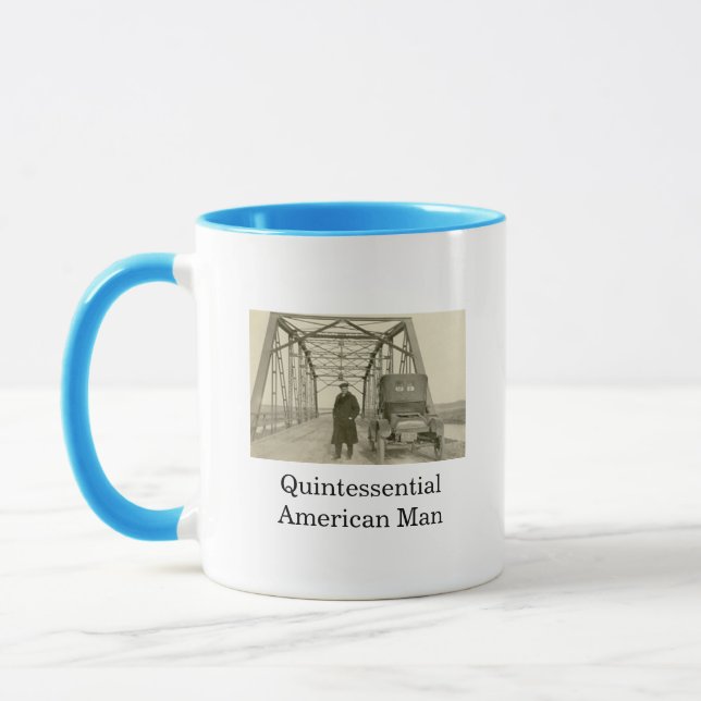 Amerikansk man riktig foto kaffemugg (Vänster)