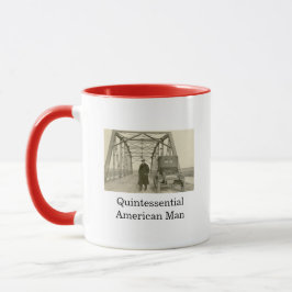 Amerikansk man riktig foto kaffemugg